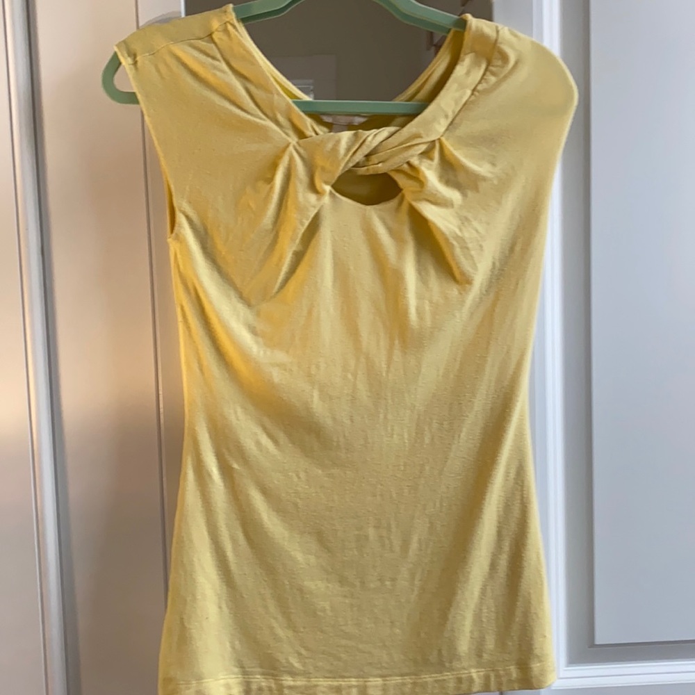 Banana republic yellow jersey tank blouse
